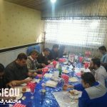 پذیرایی نهار در بازدید کارخانه پمپ ایران